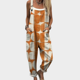 Placida | Dungarees with Retro Sun Print