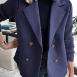 Olivia – Double-Breasted Knit Blazer