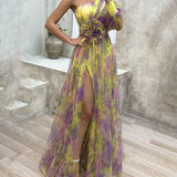 Cecelia - One Sleeve Maxi  Dress