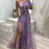 Cecelia - One Sleeve Maxi  Dress