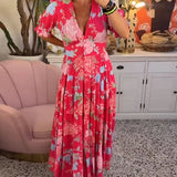 Isabeau - Comfortable Maxi Dress with V-Neck and Pockets