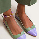 BELLARA - POINTED BALLET FLATS WITH BI-COLOR DETAIL