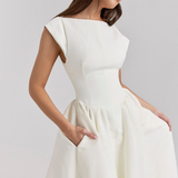Lucia - Pleated Midi Dress