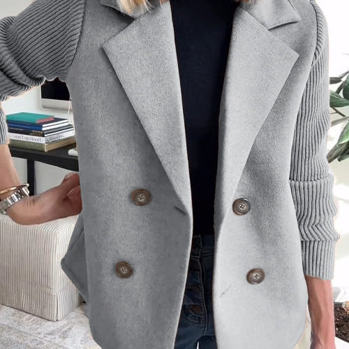 Olivia – Double-Breasted Knit Blazer