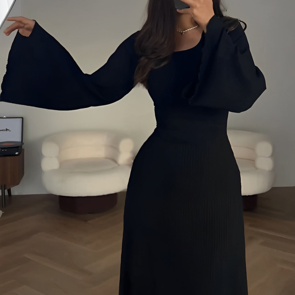 Aiah - Elegant Knitted Maxi Dress