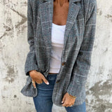 Abby - Classic Checkered Blazer