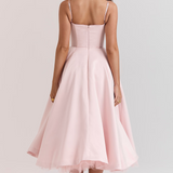 Luce - Satin Tulle Midi Dress