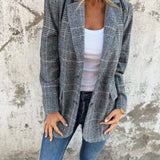 Abby - Classic Checkered Blazer