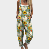 Melchiora | Dungarees with Sunflower Print