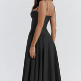 Nina - Sleeveless Corset Midi Dress