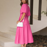 Bethany - Puff Sleeves Maxi Dress