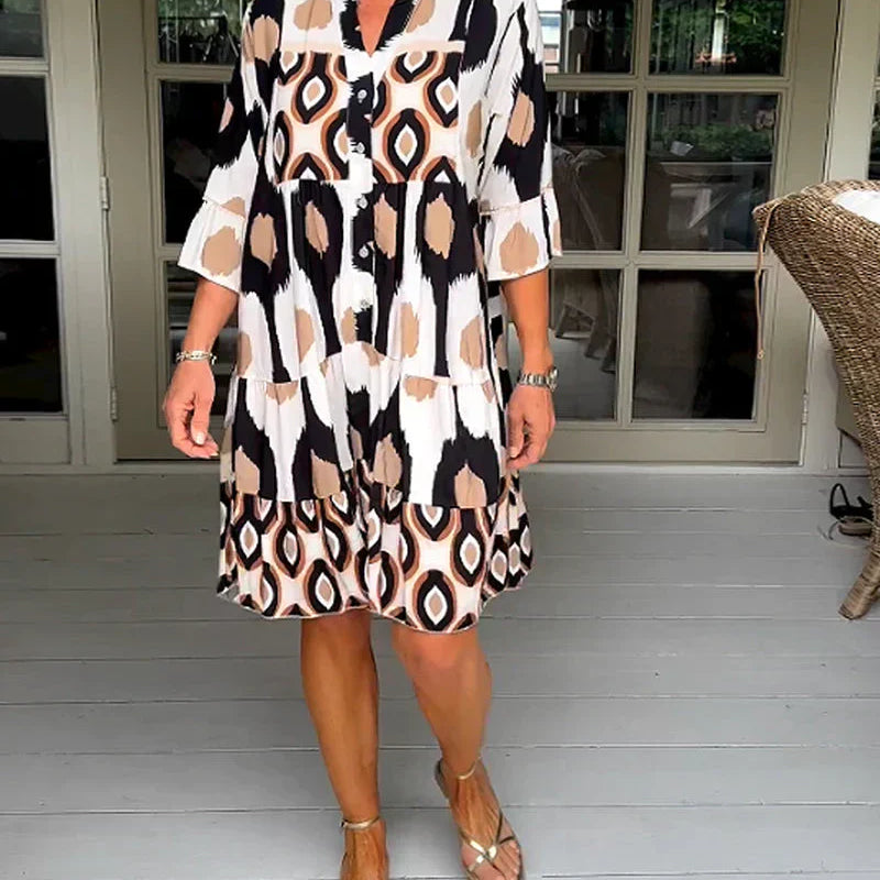 Talia - Printed Midi Dress