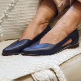 BALLET FLATS WITH SIDE CUT-OUT