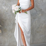 Inez - Elegant One Shoulder Maxi Dress