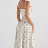 AURORA - LACE-UP CORSET MIDI DRESS