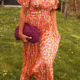 Harlow - Cute floral Maxi Dress with V-neck