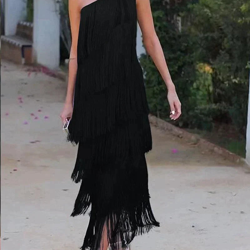 Lauren - Maxi Dress with fringes