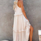 Ilona - Halterneck Dress With Ruffles and Maxi Pockets
