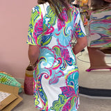Nadia - Printed midi dress