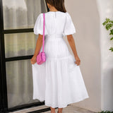 Bethany - Puff Sleeves Maxi Dress