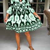 Talia - Printed Midi Dress