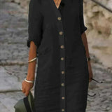 Loes -Classic Summer Midi Dress