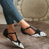 T-BAR BALLET FLATS WITH PATTERN