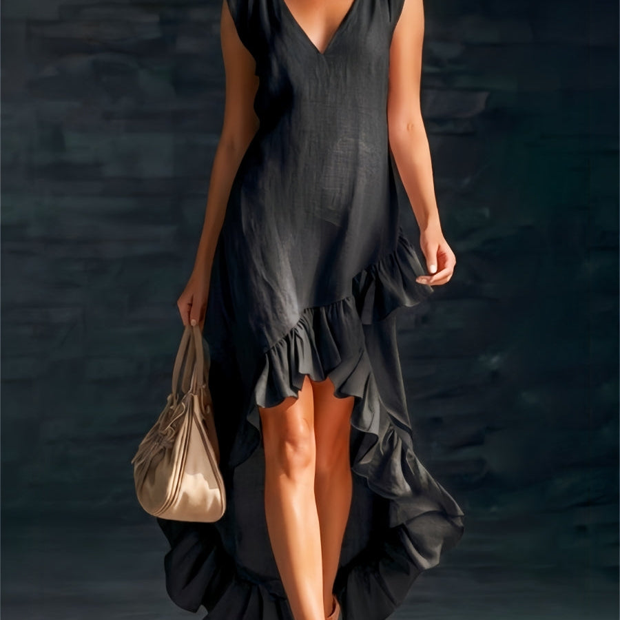 Sienna | Ruffle High-Low Boho Dress