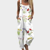 Albertina | Dungarees with Wildflower Print