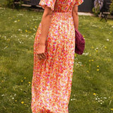 Harlow - Cute floral Maxi Dress with V-neck