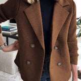 Olivia – Double-Breasted Knit Blazer