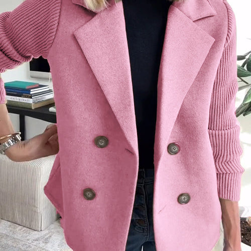 Olivia – Double-Breasted Knit Blazer