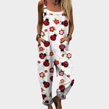 Perpetua | Dungarees with Ladybird Print