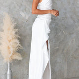 Inez - Elegant One Shoulder Maxi Dress