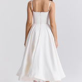 Luce - Satin Tulle Midi Dress