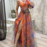 Cecelia - One Sleeve Maxi  Dress