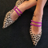LEOPARD PRINT PUMPS WITH DOUBLE STRAP