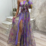 Cecelia - One Sleeve Maxi  Dress