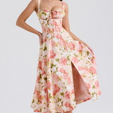 AURORA - LACE-UP CORSET MIDI DRESS