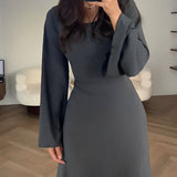 Aiah - Elegant Knitted Maxi Dress