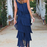Lauren - Maxi Dress with fringes
