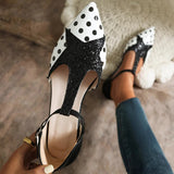 T-BAR BALLET FLATS WITH PATTERN