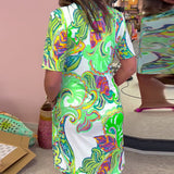 Nadia - Printed midi dress