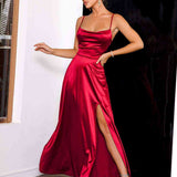 Alessia™ | Satin Maxi Dress