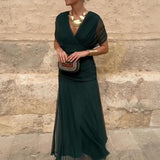 Valentina | V-neck Maxi Dress