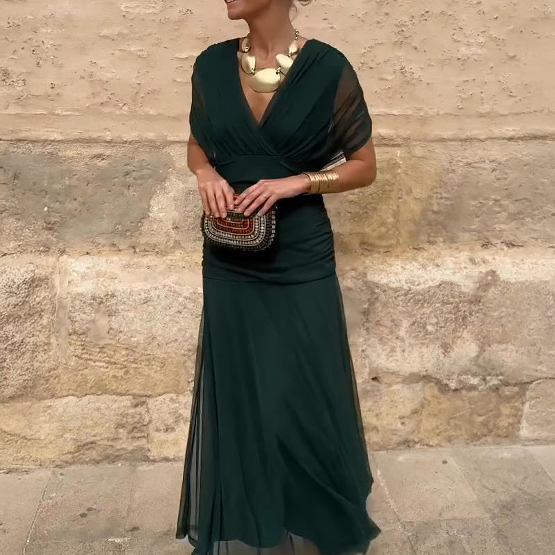 Valentina | V-neck Maxi Dress