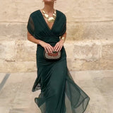 Valentina | V-neck Maxi Dress