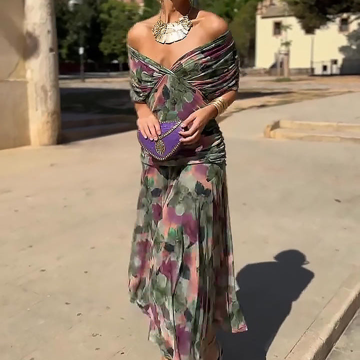 Valentina | V-neck Maxi Dress