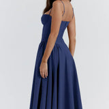 Nina - Sleeveless Corset Midi Dress