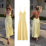 Nikka - Long Satin Slip Maxi Dress
